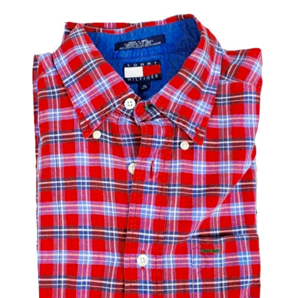 Tommy Hilfiger Plaid Cotton Button Down Shirt - Picture 3 of 5